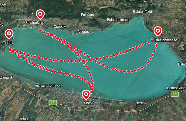 Picture of a map showing Lake Balaton